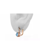 Earrings Vintage style Aquamarine Original Vintage 14K Rose Gold vec005r